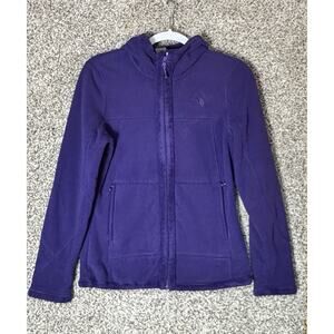 The North Face AMZY Purple Hoodie Fleece Jacket Sz S/P Comfortcore Outdoors Cozy
